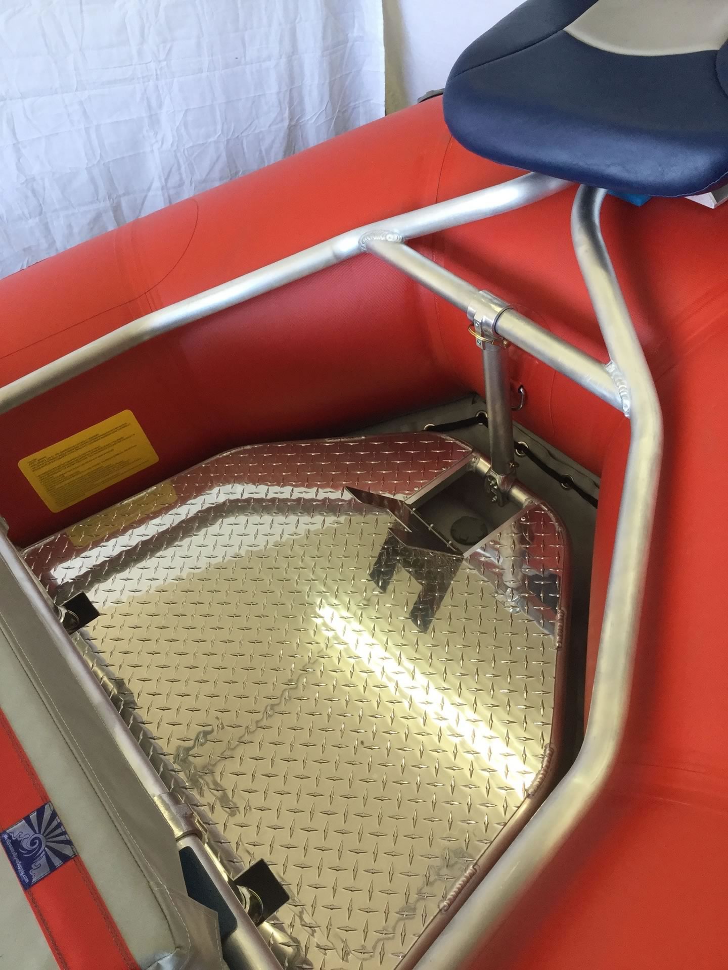 Raft Frame Anchor System with Rear Seat and Solid Rear Floor - Mad Cow  Metal Works